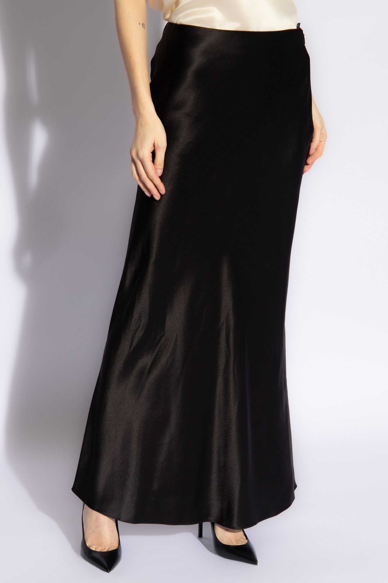 スカート Saint Laurent Silk skirt Saint Laurent Silk Maxi Skirt | Black | FARFETCH JO